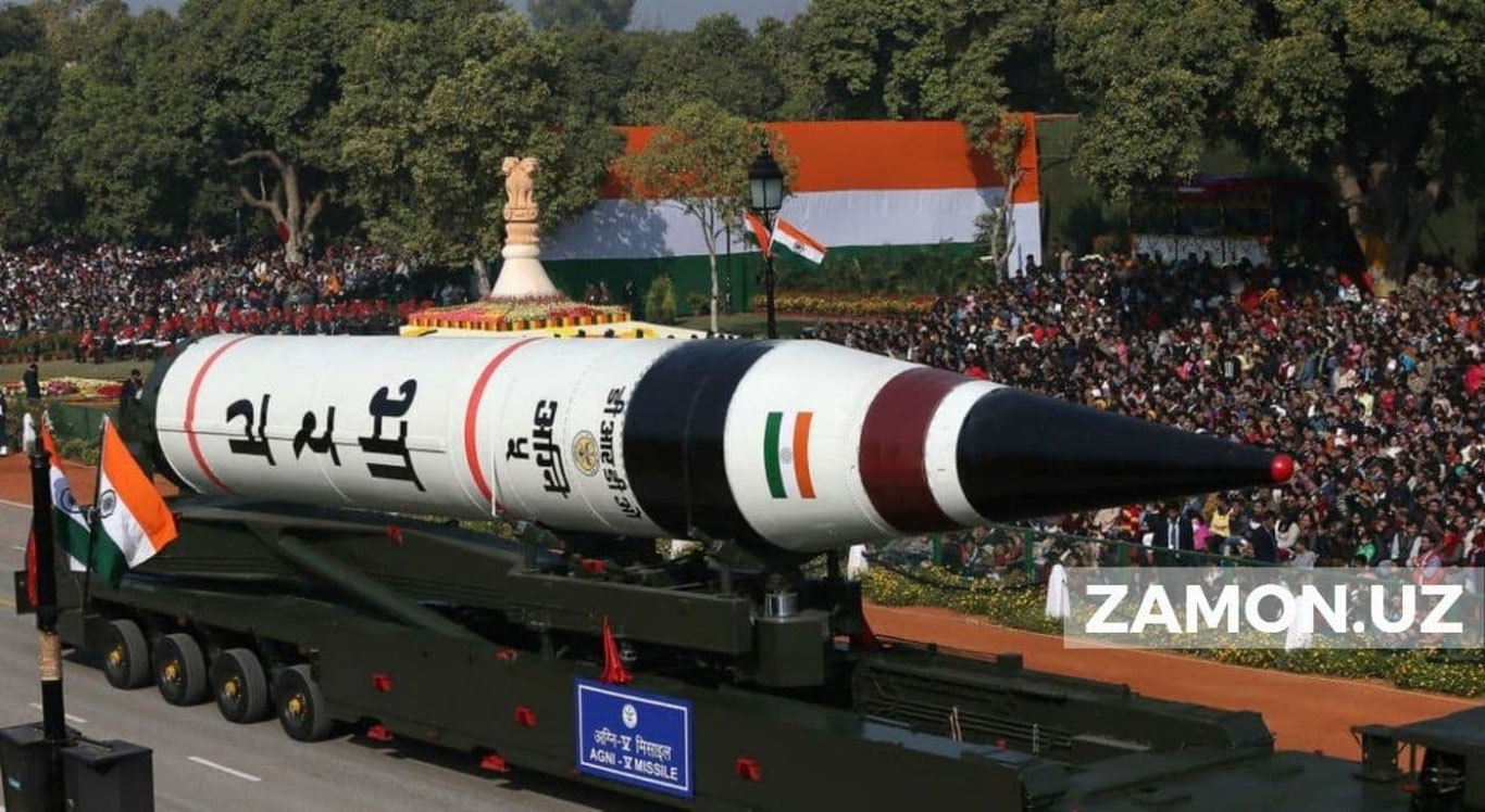 Hindiston Agni-5 qitʼalararo ballistik raketasini sinovdan o‘tkazdi