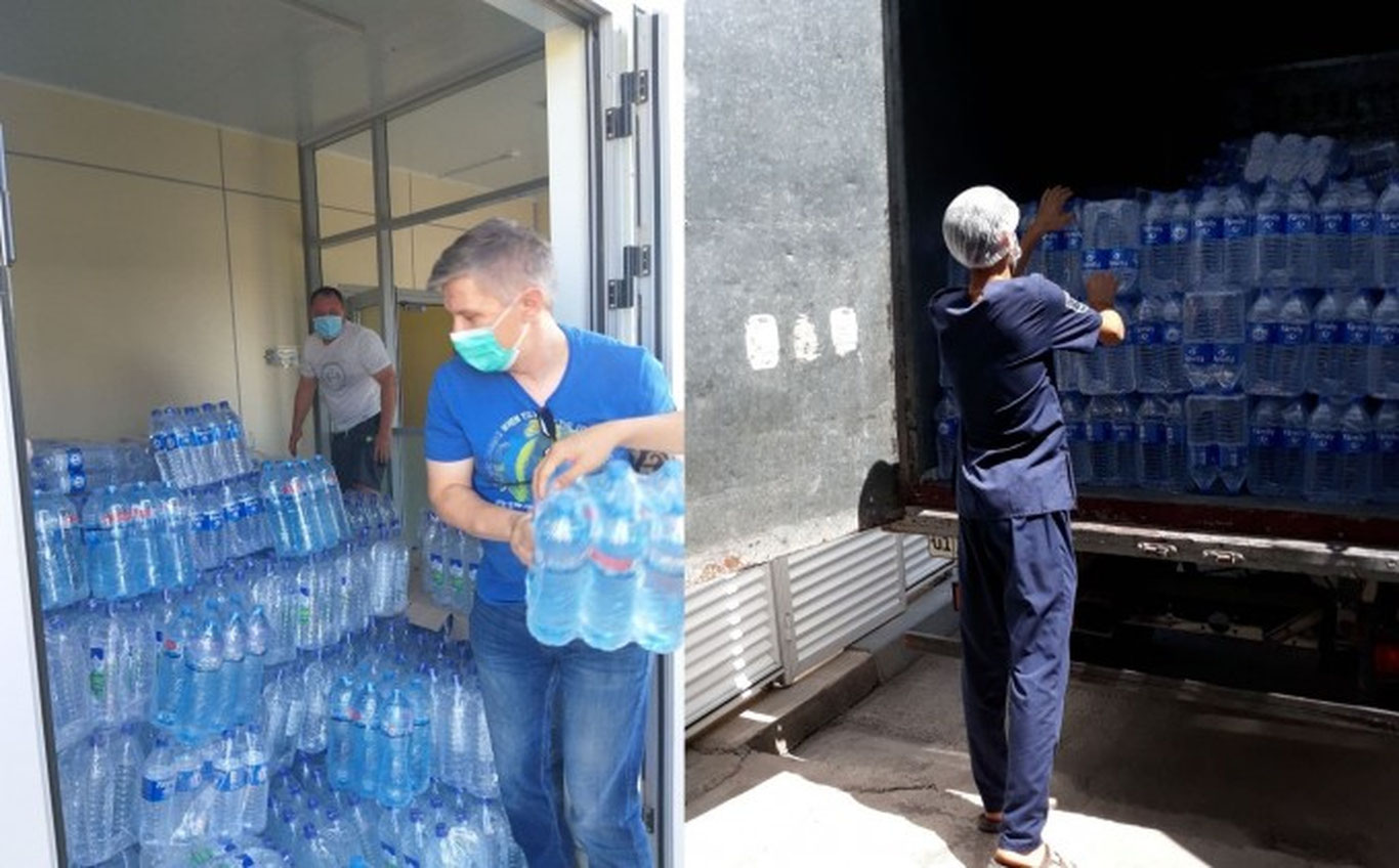 Зангиотадаги шифохоналарга ичимлик суви етишмаяпти. Волонтёрлар хайрия акциясига қўл урди