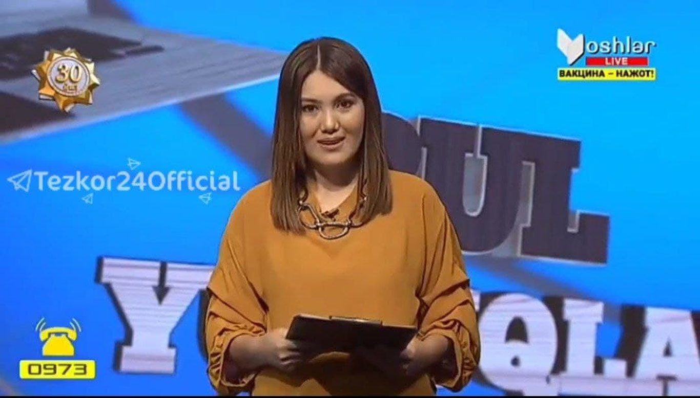 Jonli efirda hushidan ketgan “Yoshlar” telekanali boshlovchisining ahvoli haqida maʼlumot berildi