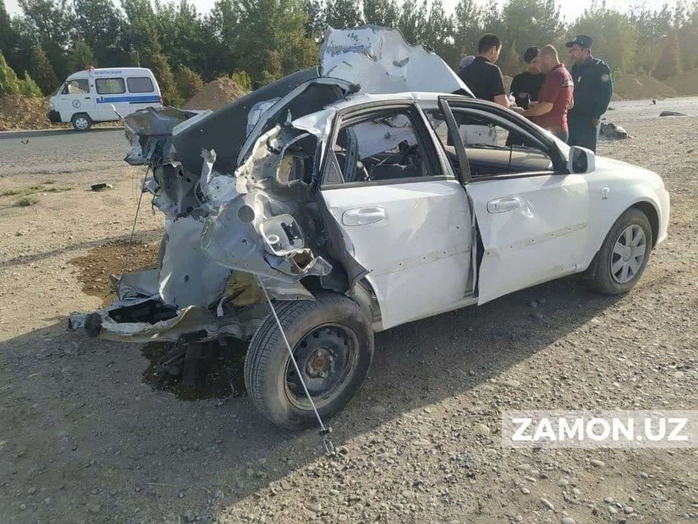 Qashqadaryoda “Lacetti”ning gaz balloni portlab ketdi