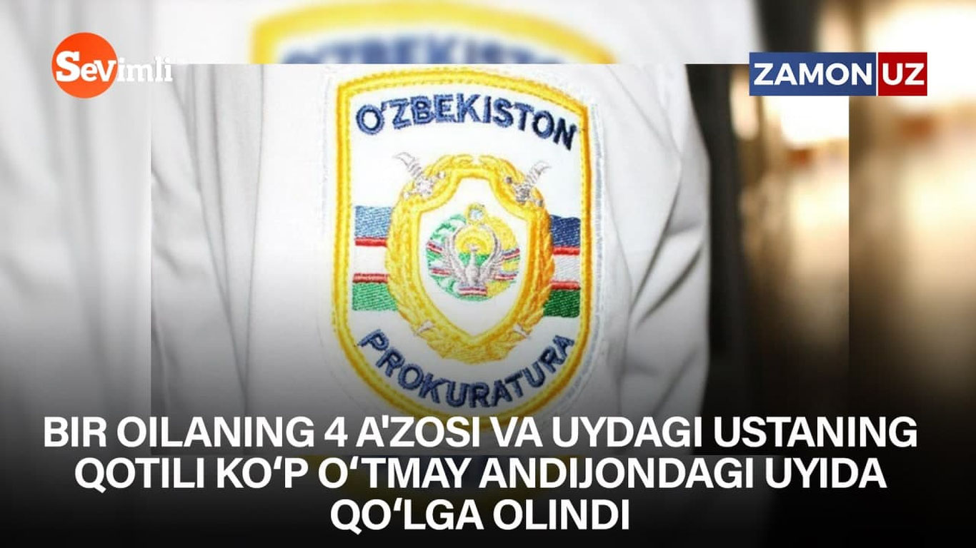 Bir oilaning 4 a'zosi va uydagi ustaning qotili ko‘p o‘tmay Andijondagi uyida qo‘lga olindi