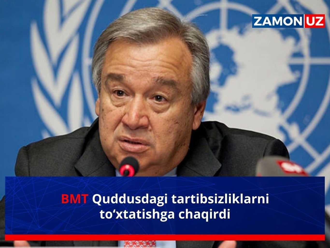 BMT Quddusdagi tartibsizliklarni to‘xtatishga chaqirdi