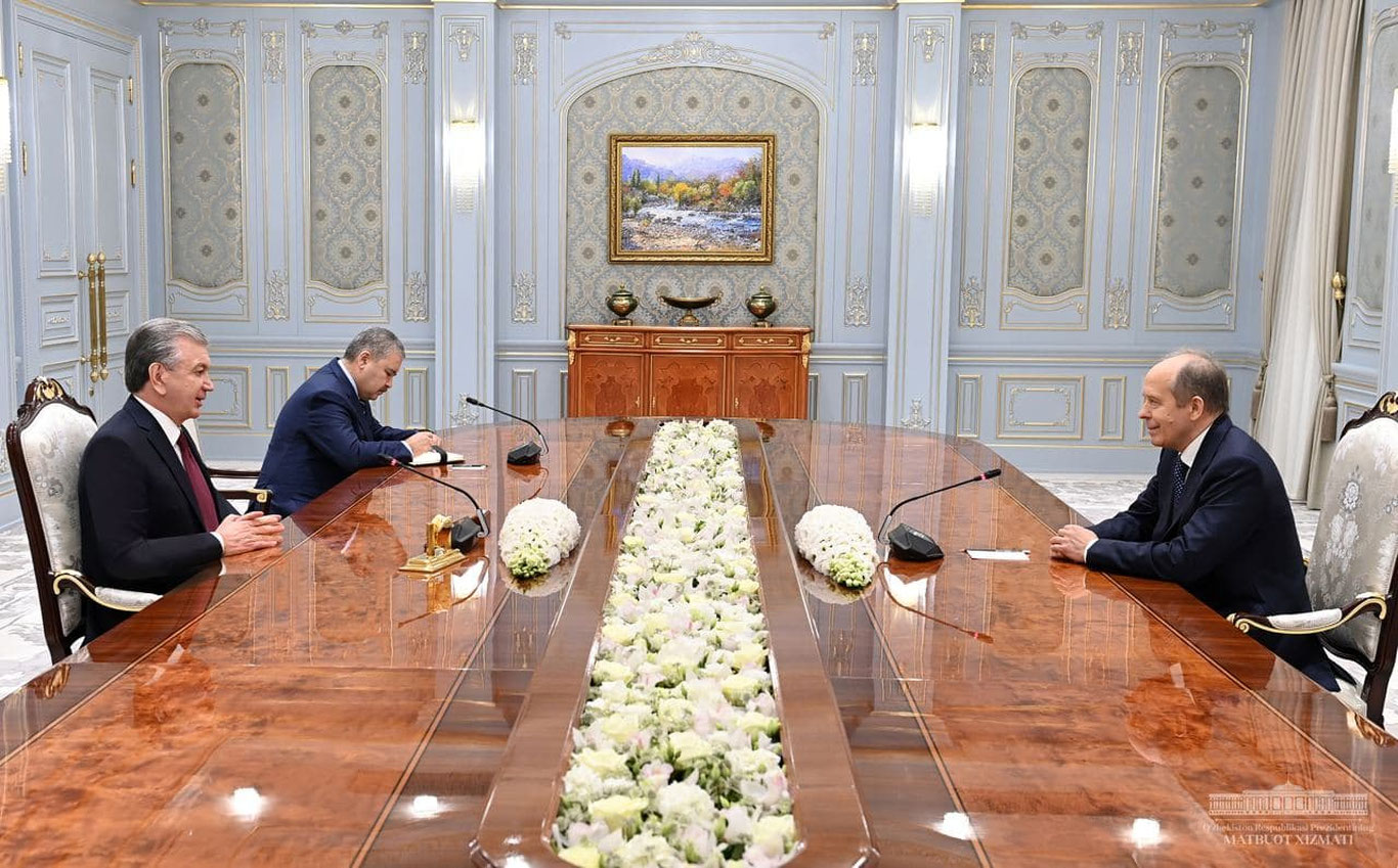 Shavkat Mirziyoyev Rossiya delegatsiyasini qabul qildi