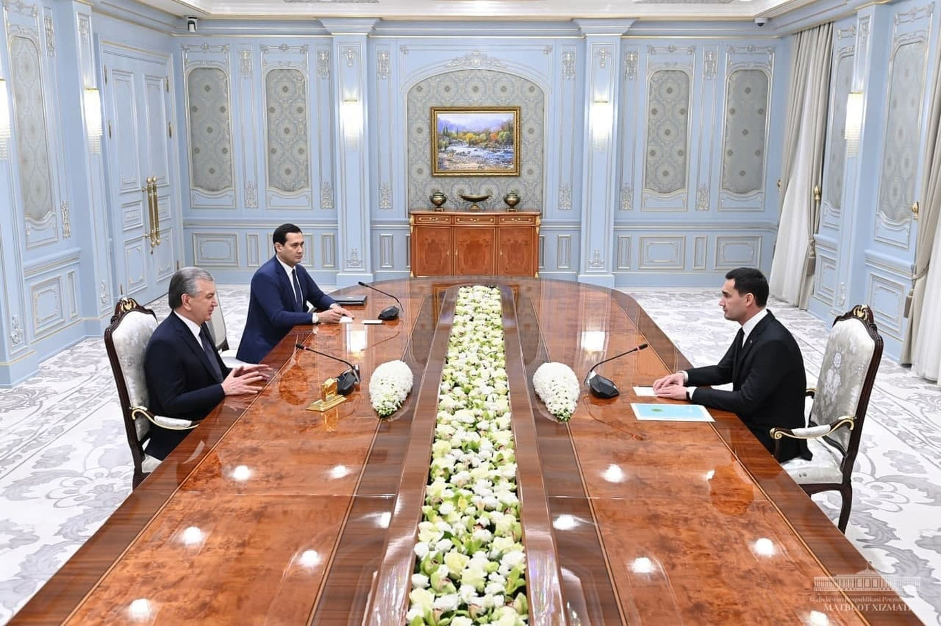 Shavkat Mirziyoyev Turkmaniston Vazirlar Mahkamasi Raisining o’rinbosarini qabul qildi