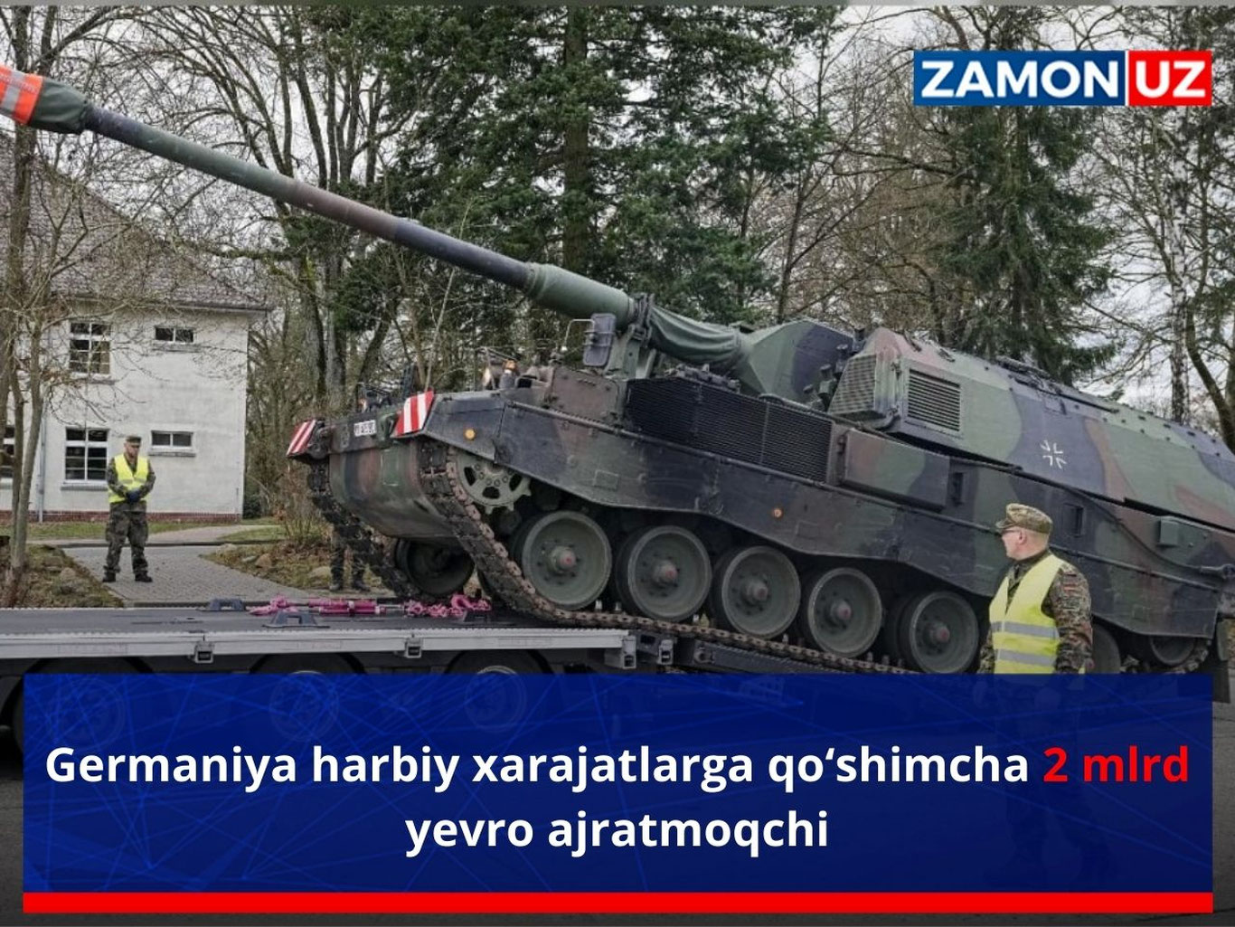 Germaniya harbiy xarajatlarga qo‘shimcha 2 mlrd yevro ajratmoqchi