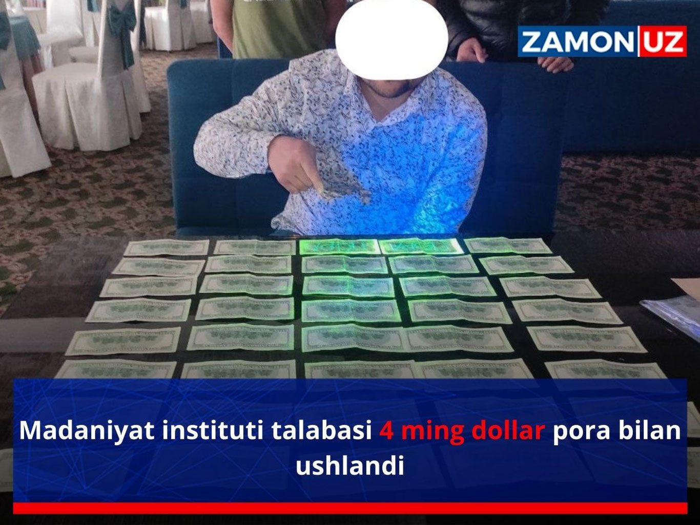 Маданият институти талабаси 4 минг доллар пора билан ушланди