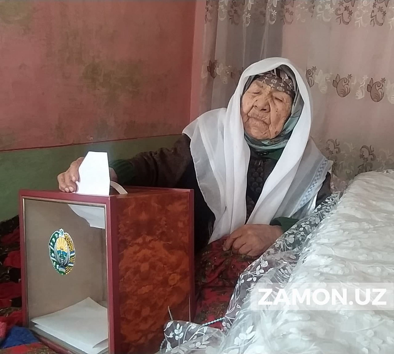 126 ёшли Хувайдо момо ўзи танлаган муносиб номзодга овоз берди