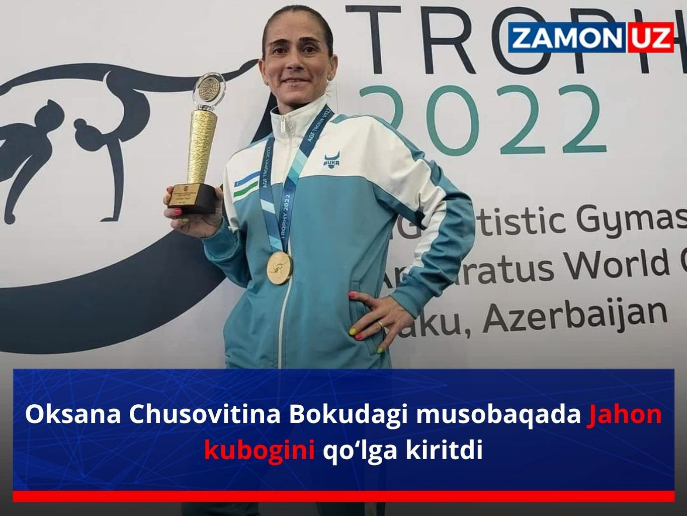Oksana Chusovitina Bokudagi musobaqada Jahon kubogini qo‘lga kiritdi
