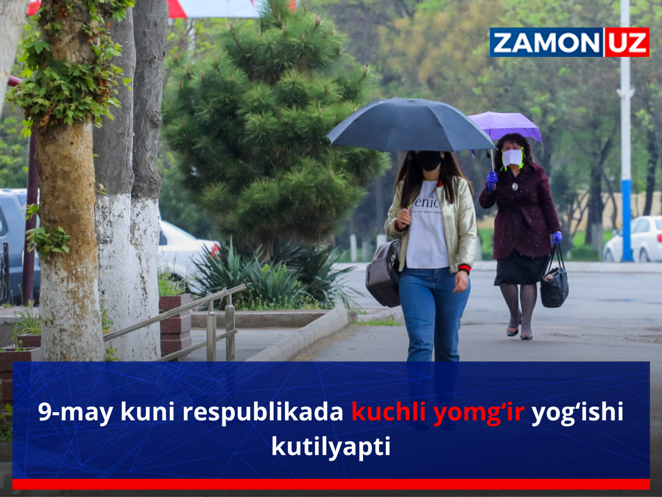 9-may kuni respublikada kuchli yomg‘ir yog‘ishi kutilyapti