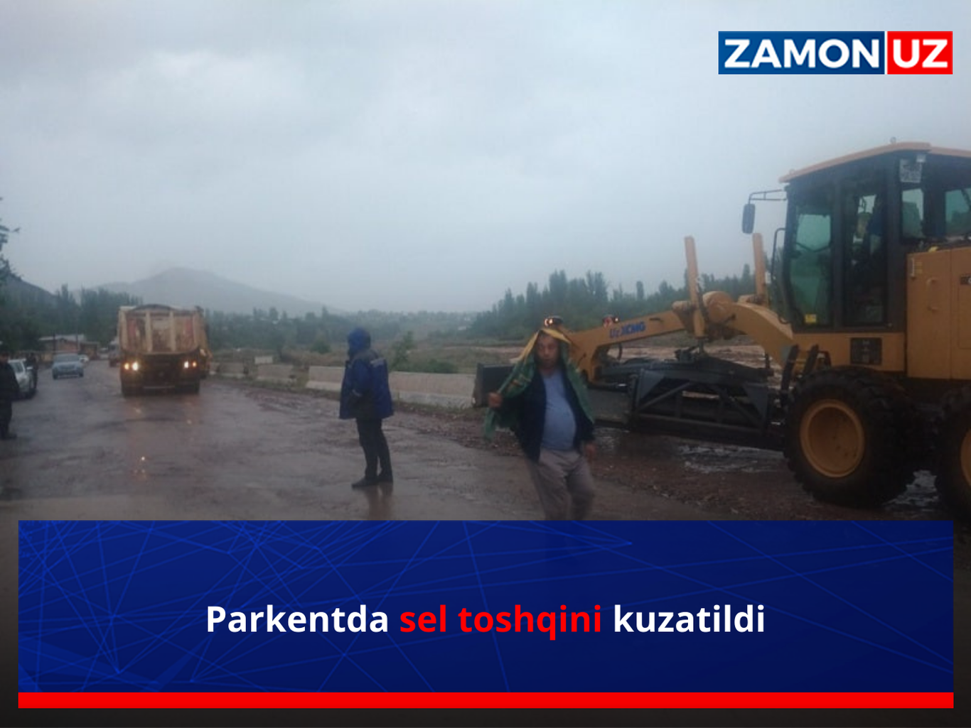 Parkentda sel toshqini kuzatildi