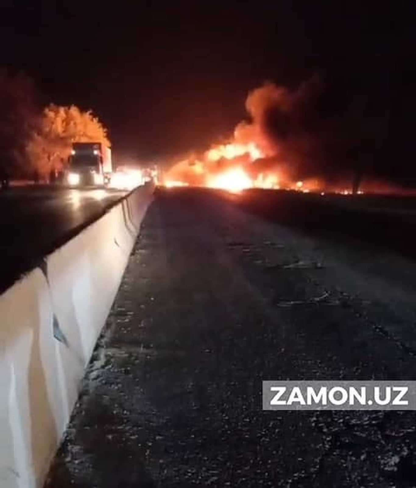 Самарқандда ёнган “MAN” ҳақида маълумот берилди