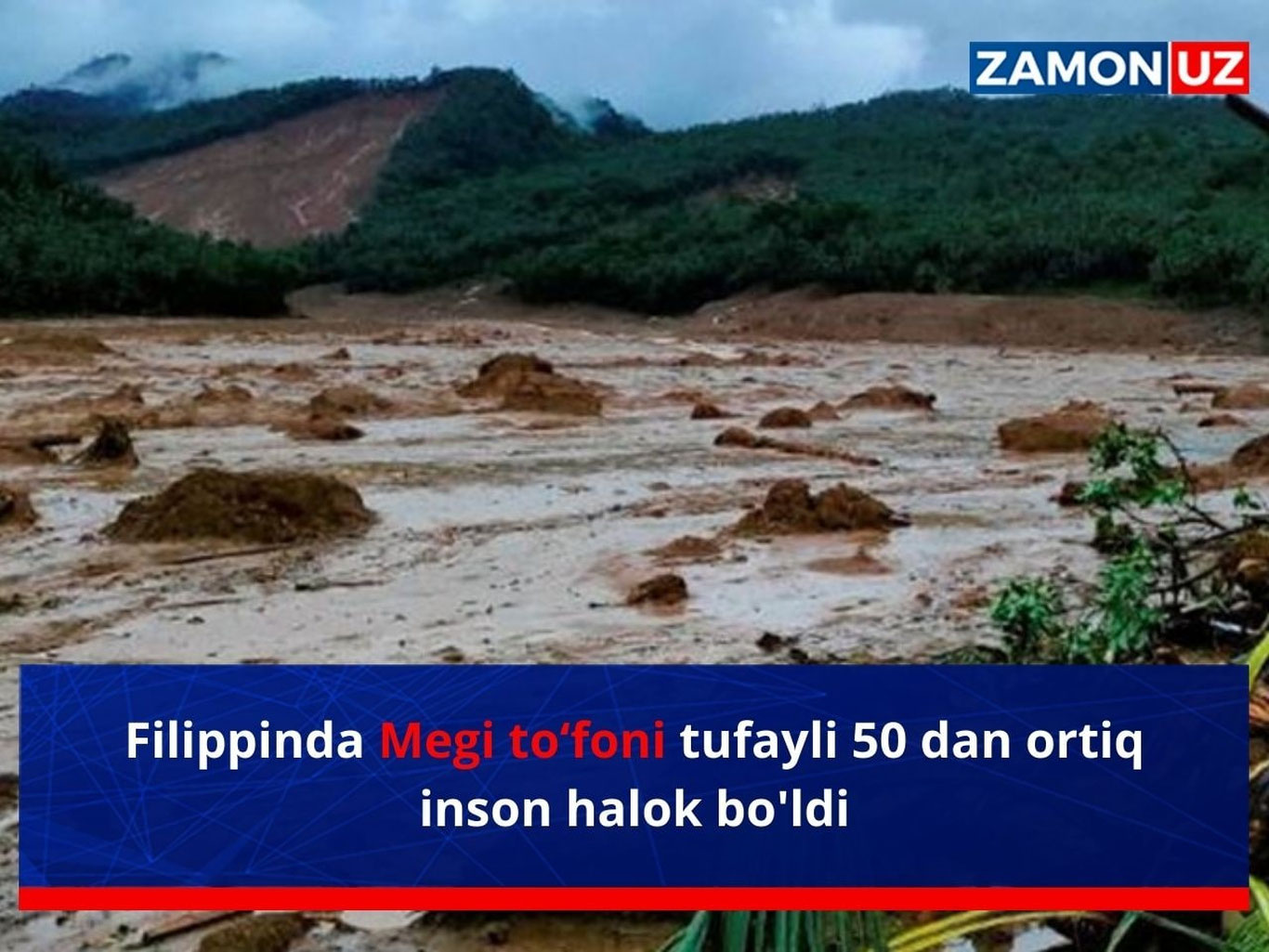 Filippinda Megi to‘foni tufayli 50 dan ortiq inson halok bo'ldi