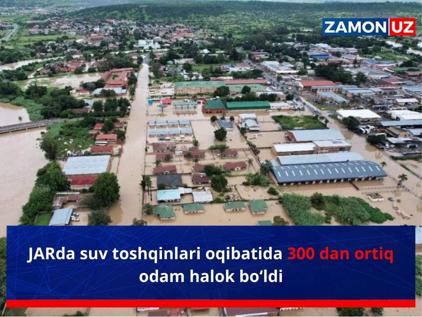 JARda suv toshqinlari oqibatida 300 dan ortiq odam halok bo‘ldi