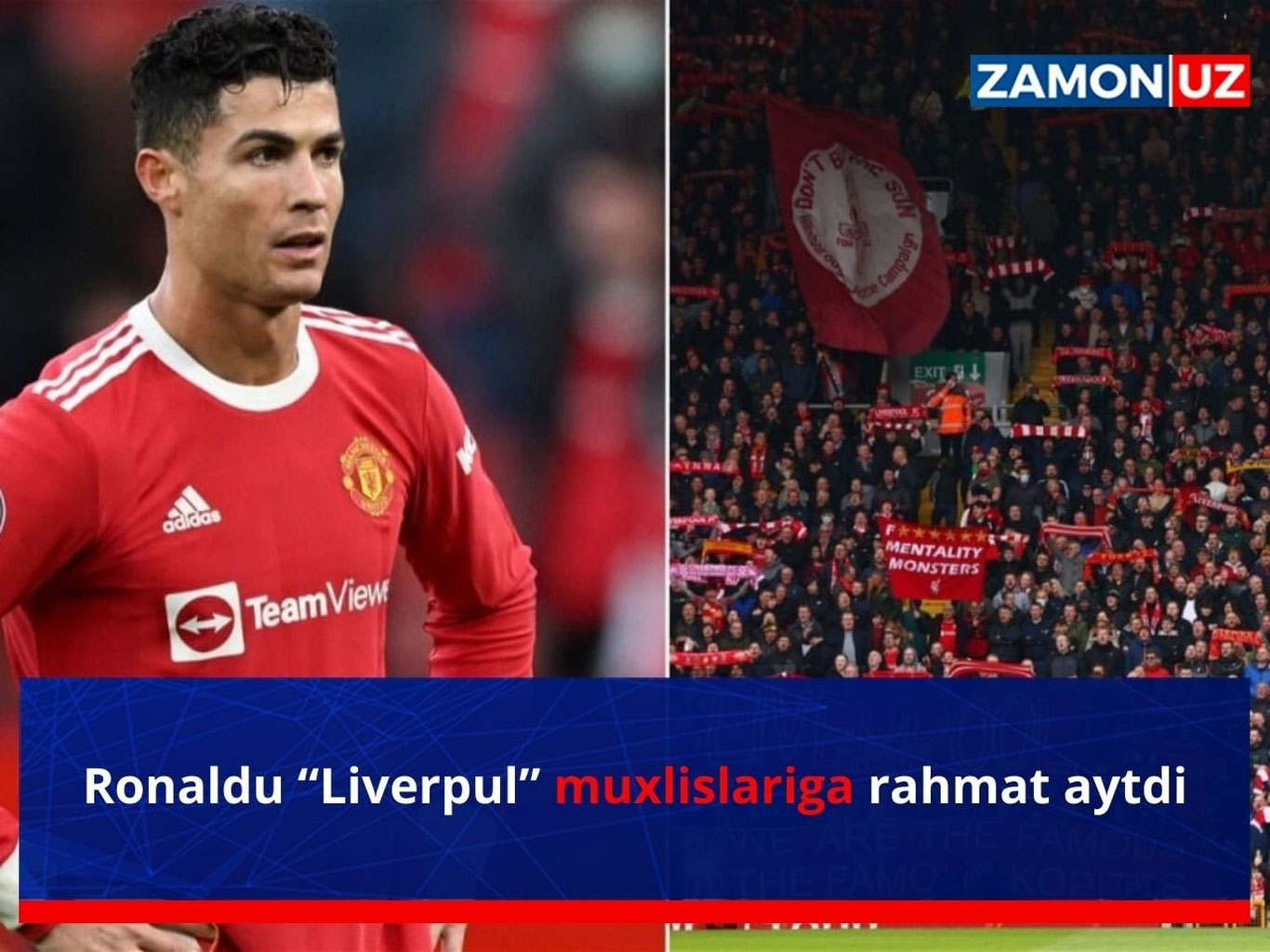 Ronaldu “Liverpul” muxlislariga rahmat aytdi