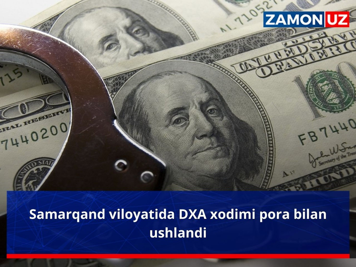 Samarqand viloyatida DXA xodimi pora bilan ushlandi