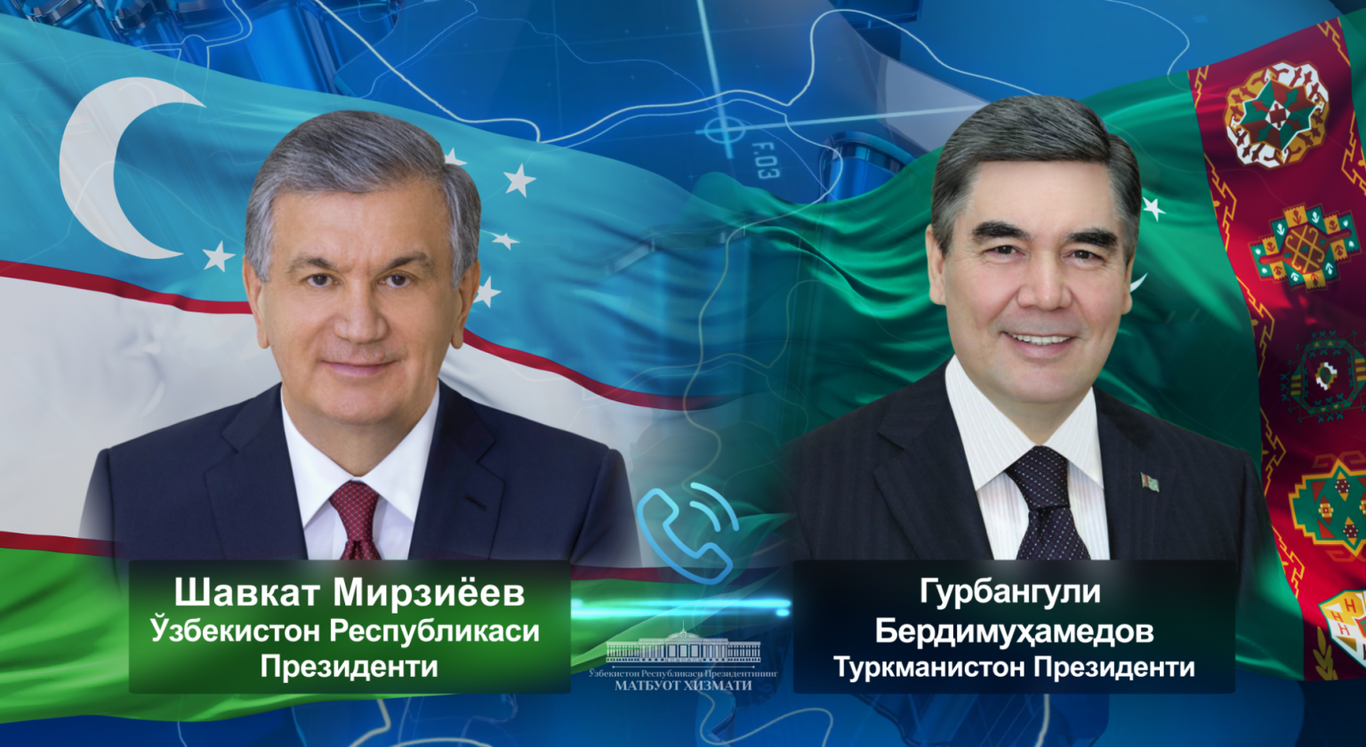 Shavkat Mirziyoyev va Gurbanguli Berdimuhamedov telefon orqali muloqot qildi