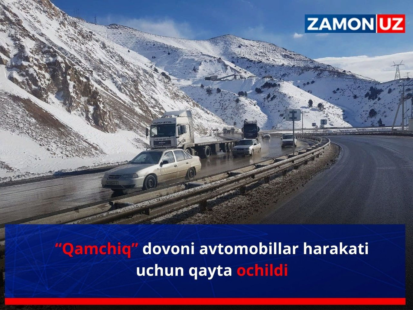 “Qamchiq” dovoni avtomobillar harakati uchun qayta ochildi