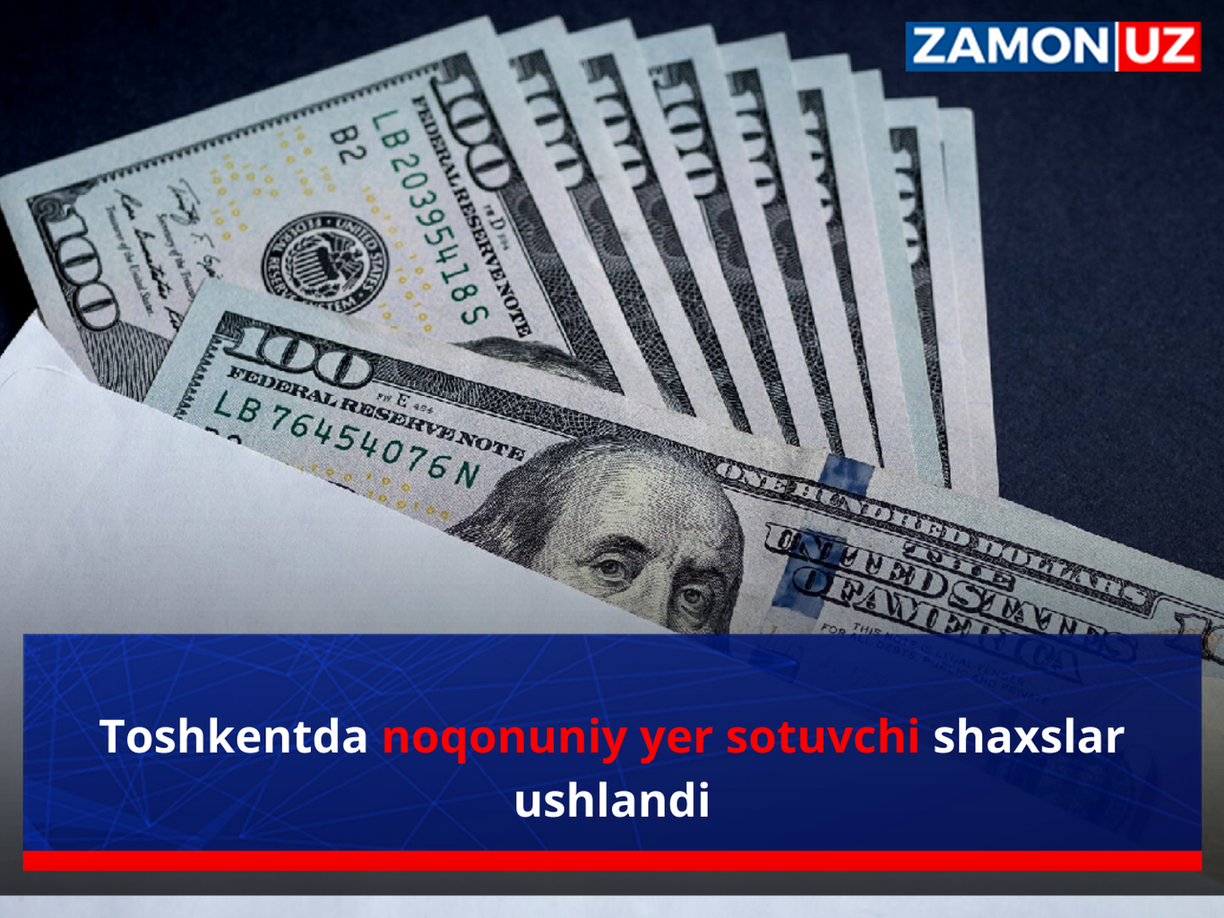 Toshkentda noqonuniy yer sotuvchi shaxslar ushlandi