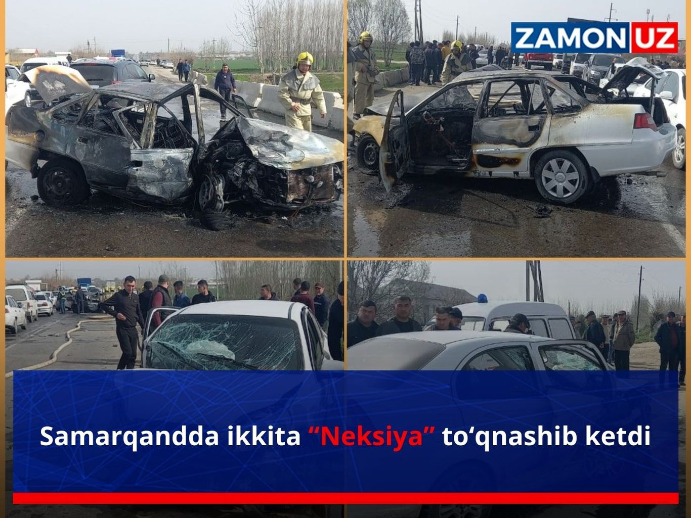 Cамарқандда иккита “Нексия” тўқнашиб кетди