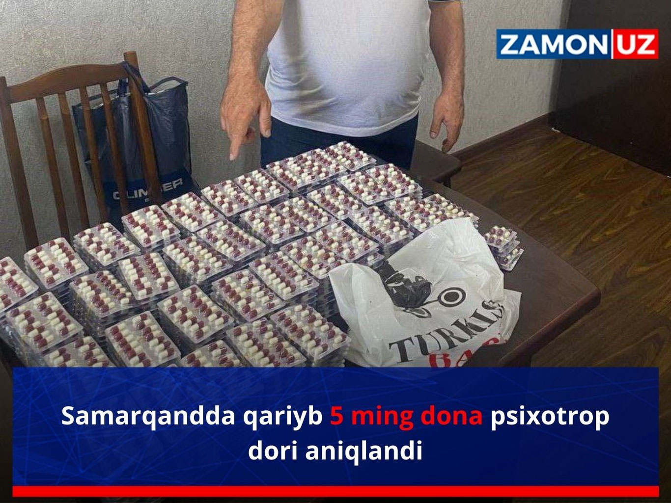 Samarqandda qariyb 5 ming dona psixotrop dori aniqlandi