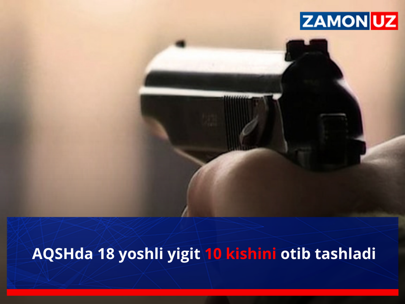 AQSHda 18 yoshli yigit 10 kishini otib tashladi