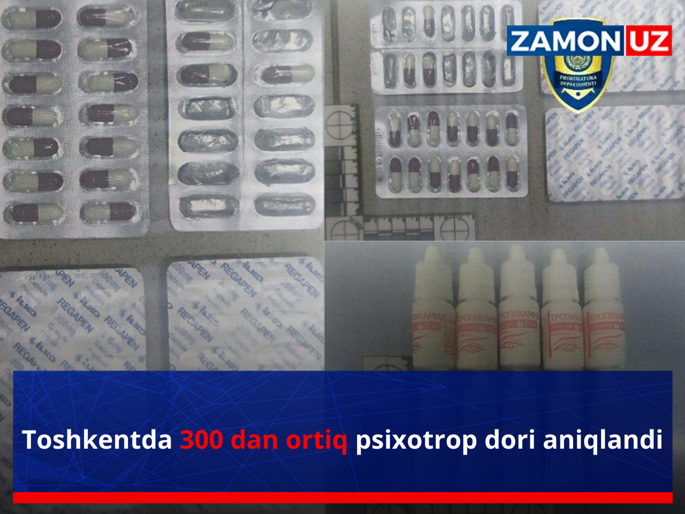 Toshkentda 300 dan ortiq psixotrop dori aniqlandi