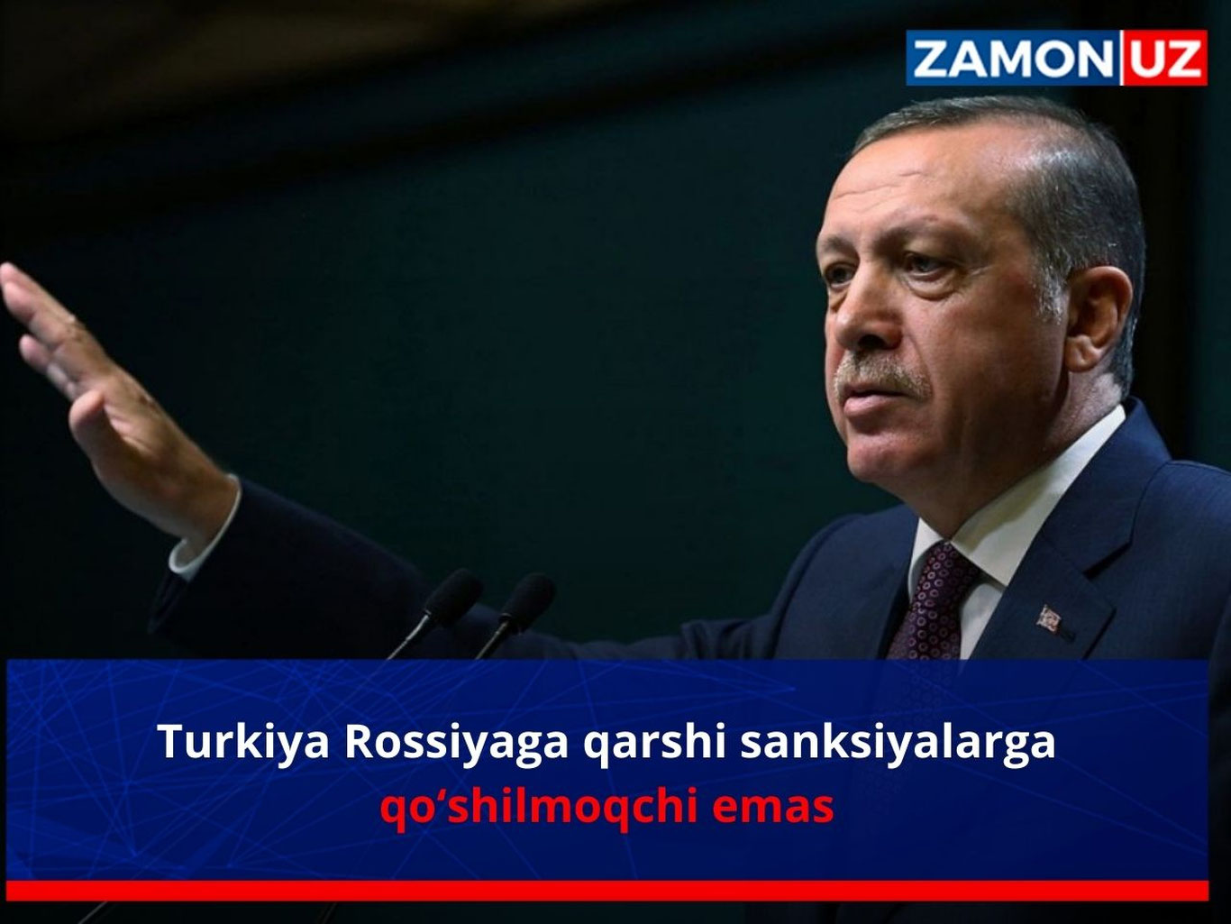 Turkiya Rossiyaga qarshi sanksiyalarga qo‘shilmoqchi emas