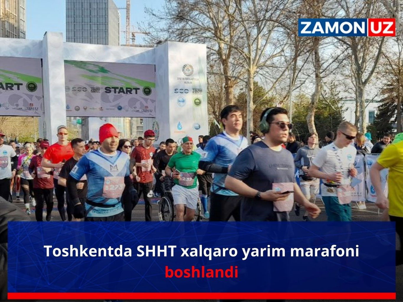 Toshkentda SHHT xalqaro yarim marafoni boshlandi