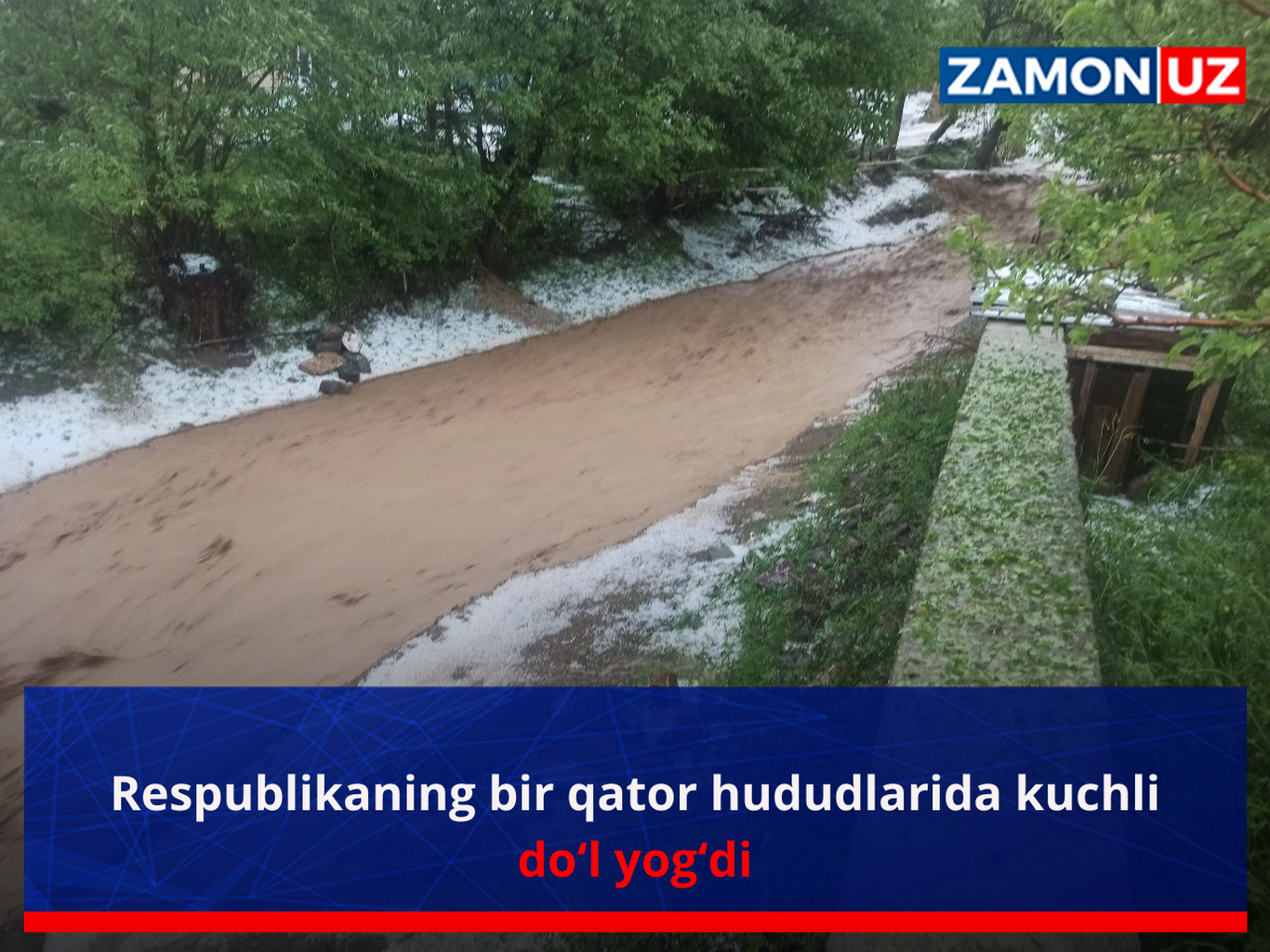 Respublikaning bir qator hududlarida kuchli do‘l yog‘di