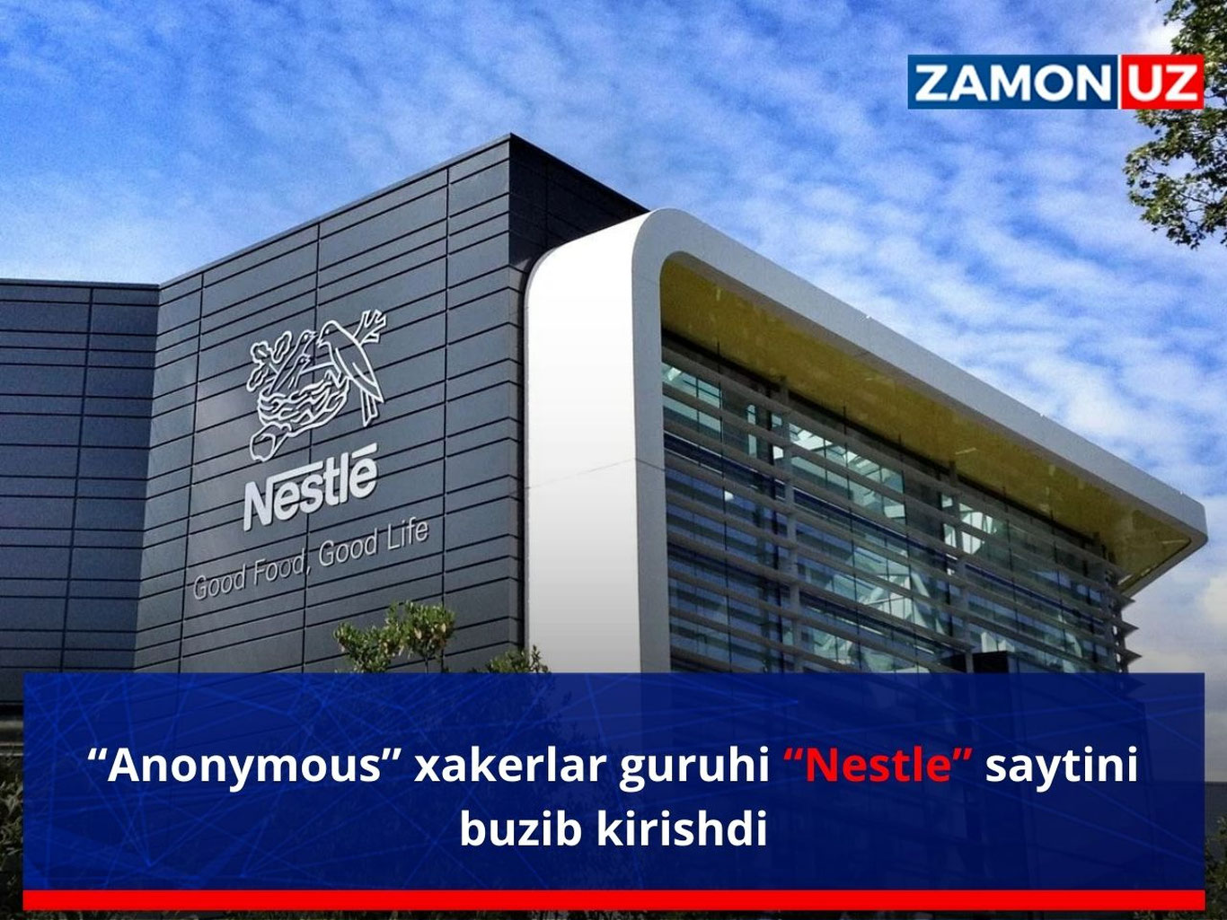 “Anonymous” xakerlar guruhi “Nestle” saytini buzib kirishdi