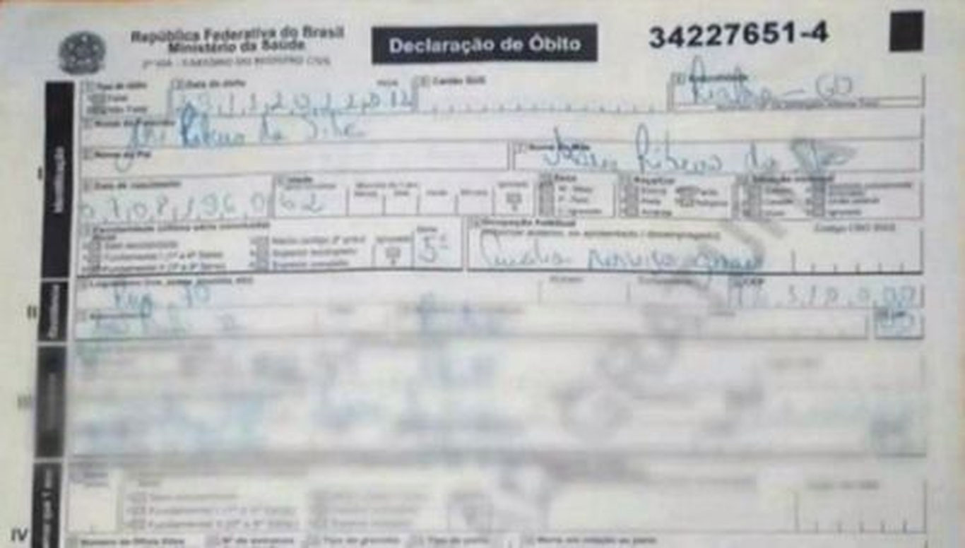 Бразилиядаги дафн қилиш бюросида жасад тирилди