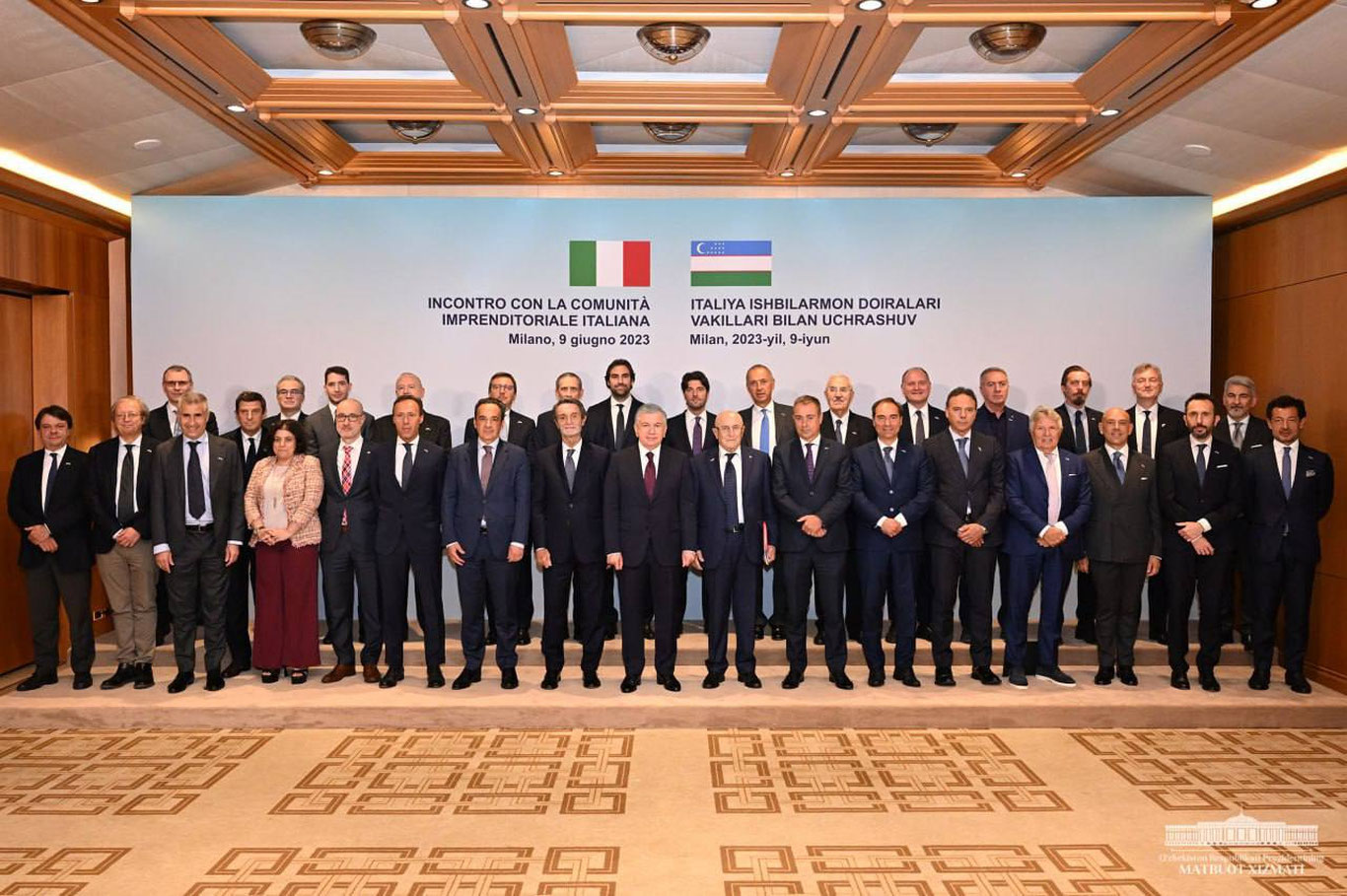 Shavkat Mirziyoyev Italiya investorlari bilar uchrashdi