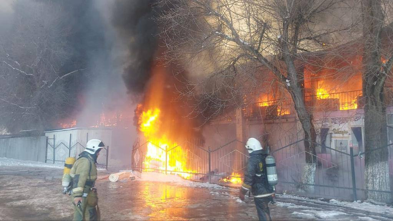 Qozog‘istonda bozor yonib ketdi