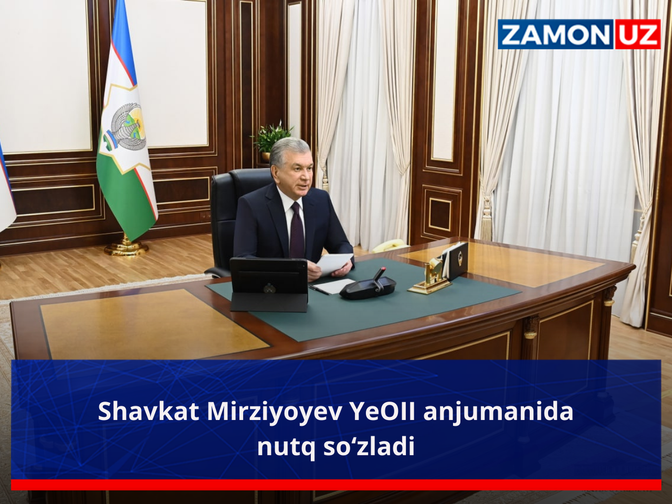 Shavkat Mirziyoyev YeOII anjumanida nutq so‘zladi