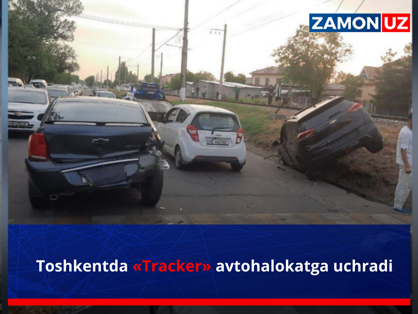 Тошкентда «Tracker» автоҳалокатга учради