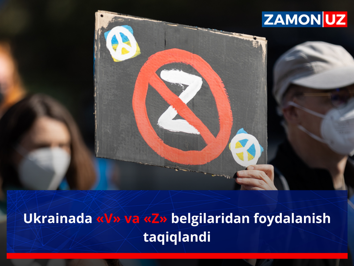 Ukrainada «V» va «Z» belgilaridan foydalanish taqiqlandi