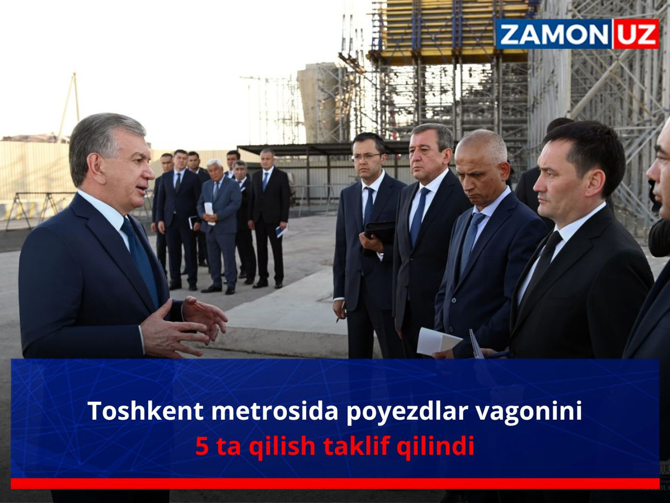 Toshkent metrosida poyezdlar vagonini 5 ta qilish taklif qilindi
