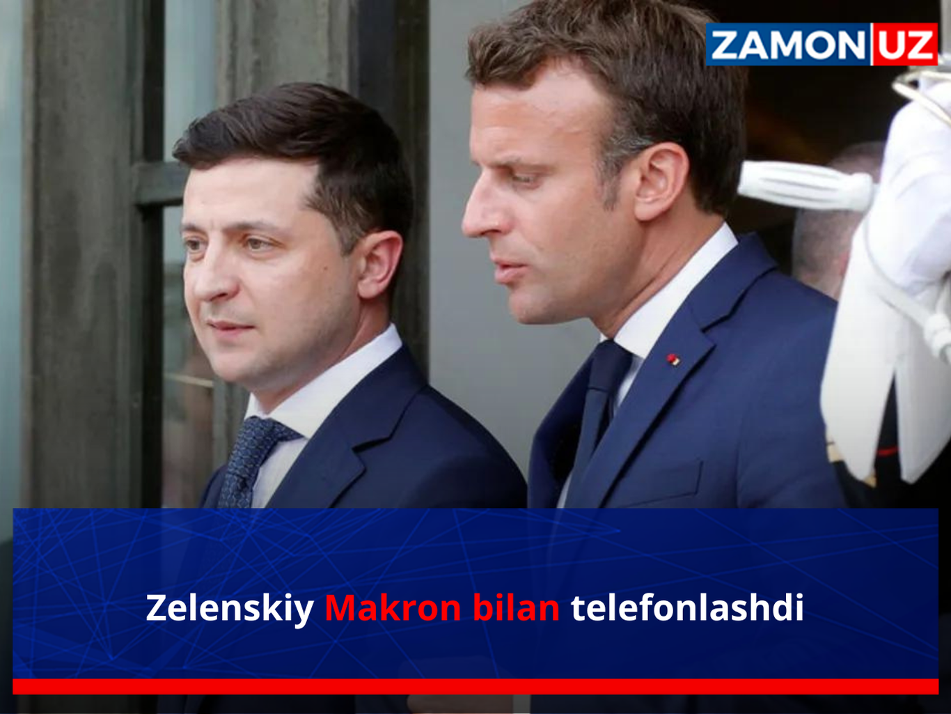Zelenskiy Makron bilan telefonlashdi