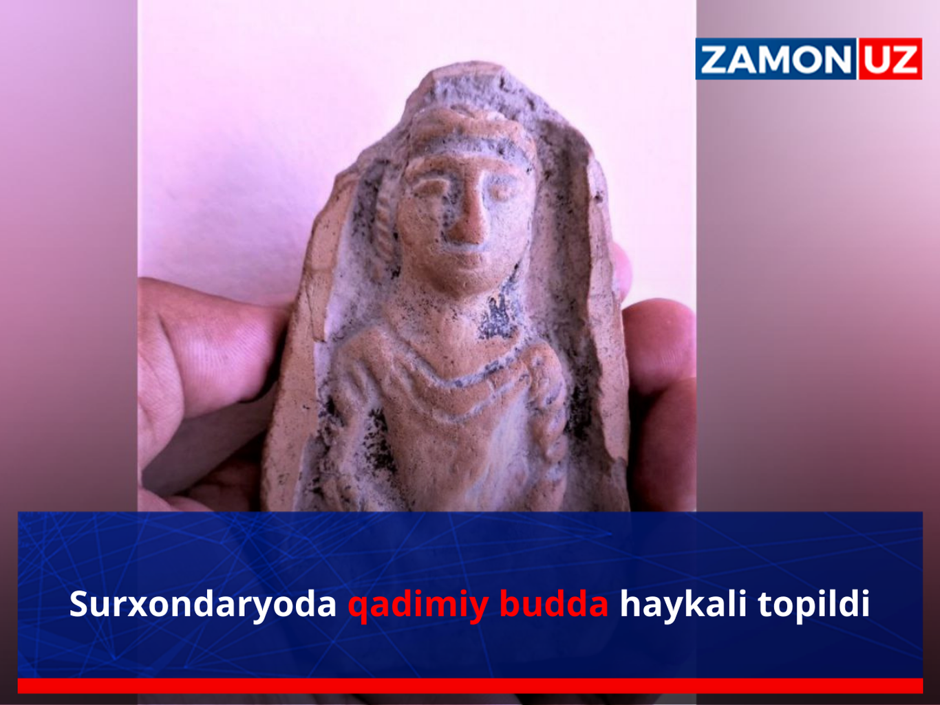 Surxondaryoda qadimiy budda haykali topildi