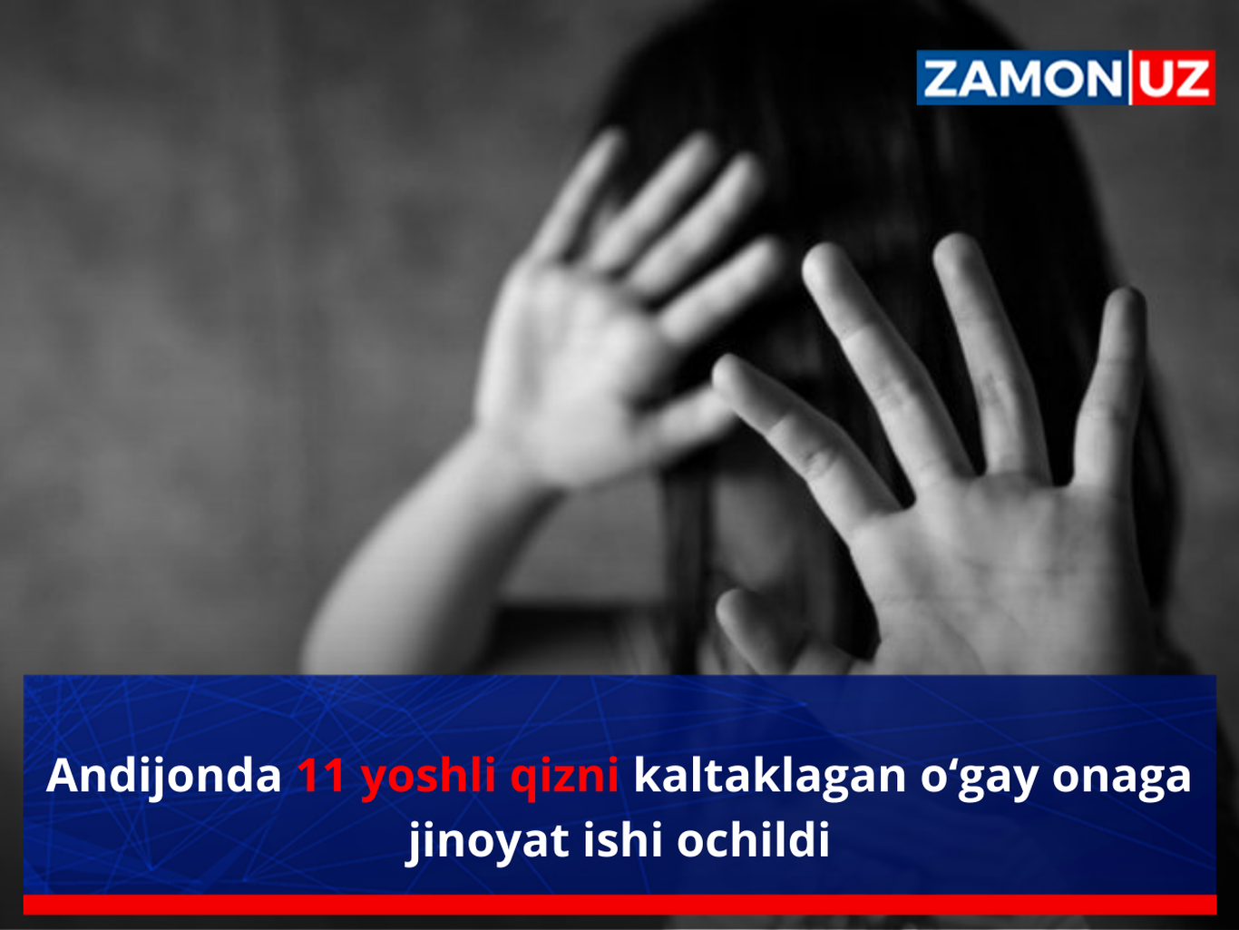 Andijonda 11 yoshli qizni kaltaklagan o‘gay onaga jinoyat ishi ochildi