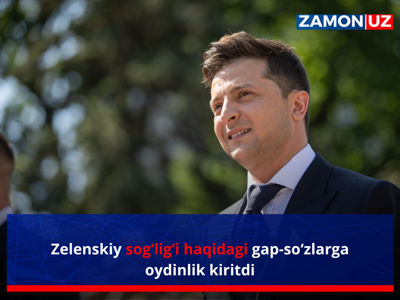 Zelenskiy sog‘lig‘i haqidagi gap-so‘zlarga oydinlik kiritdi