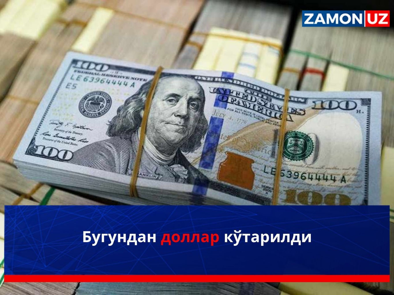 Bugundan dollar ko'tarildi