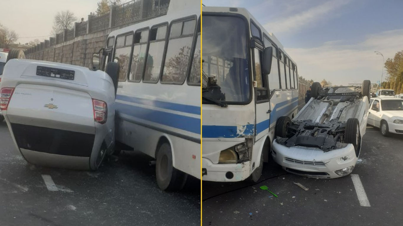 Samarqandda yo‘lovchi avtobus YTHga uchradi