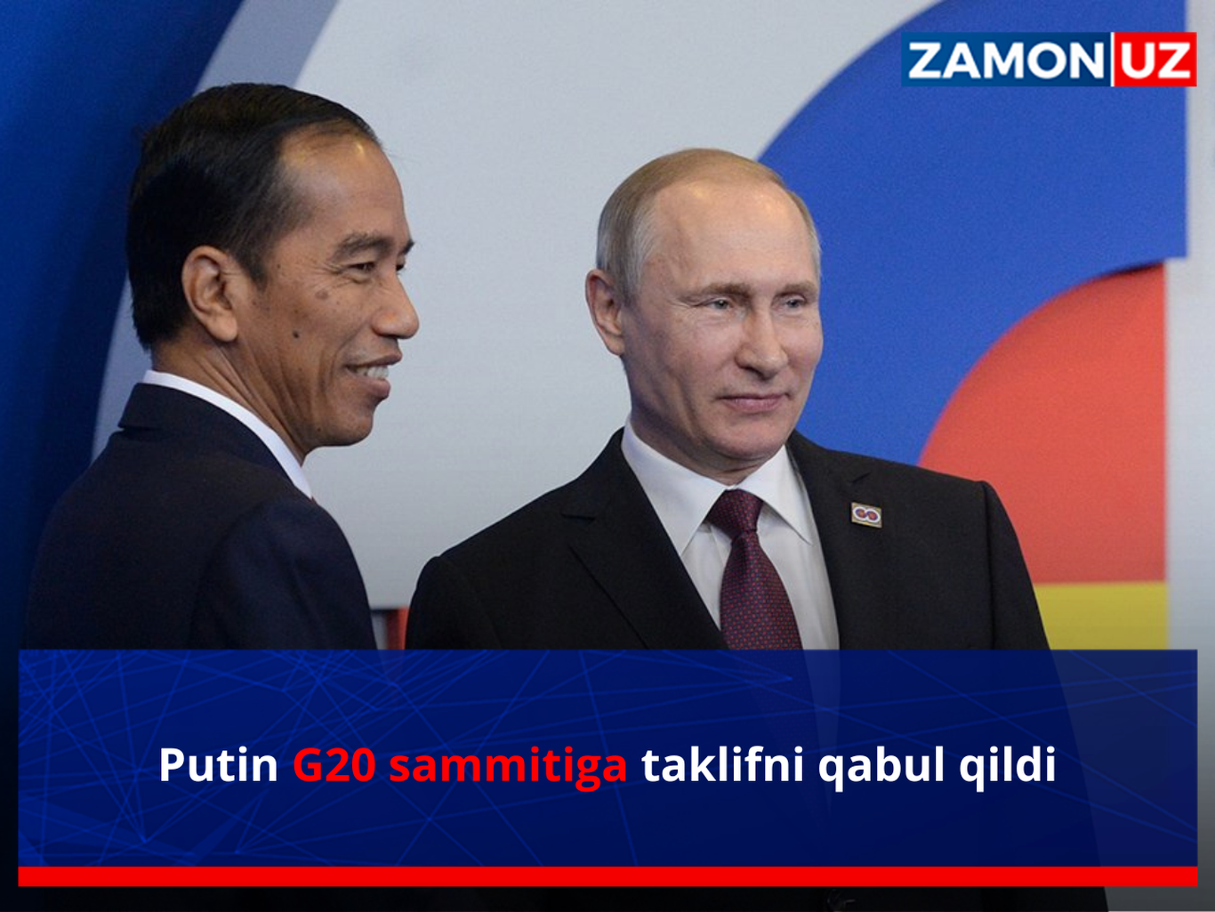 Putin G20 sammitiga taklifni qabul qildi