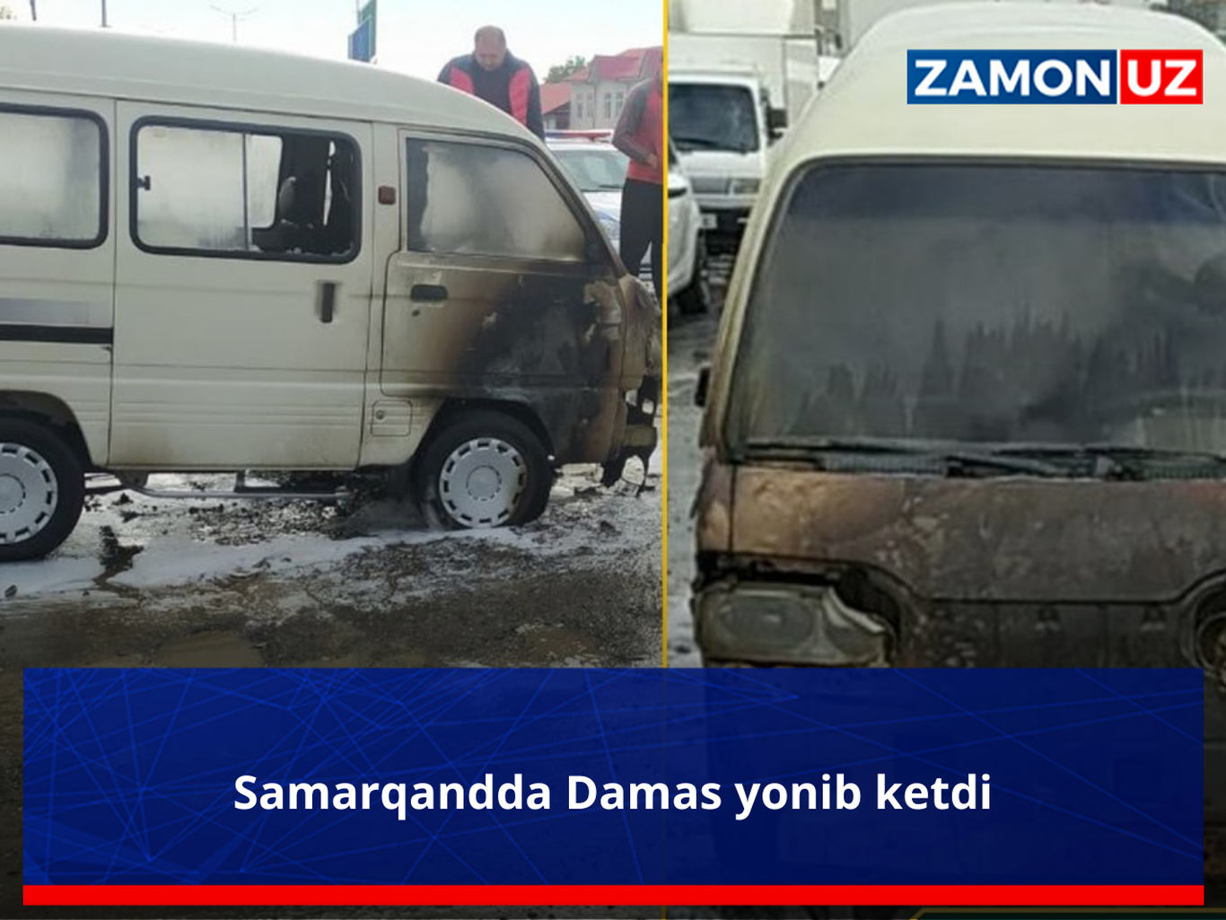 Samarqandda Damas yonib ketdi