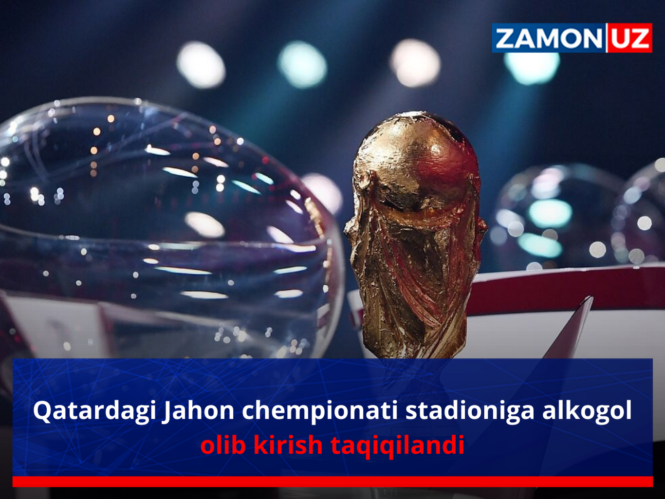 Qatardagi Jahon chempionati stadioniga alkogol olib kirish taqiqilanadi