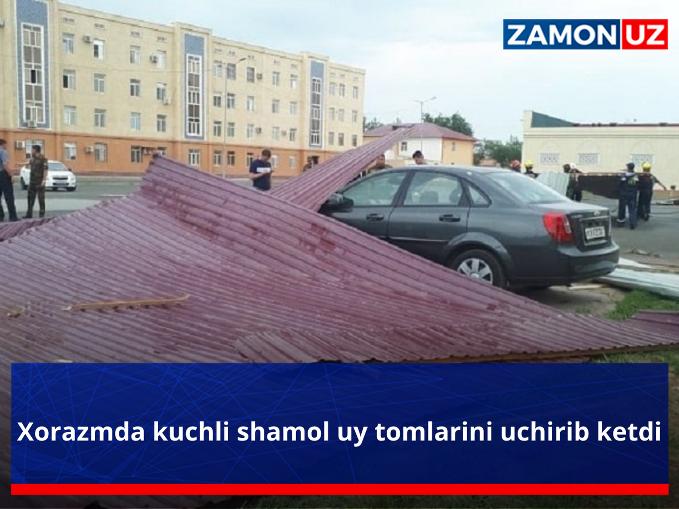 Xorazmda kuchli shamol uy tomlarini uchirib ketdi