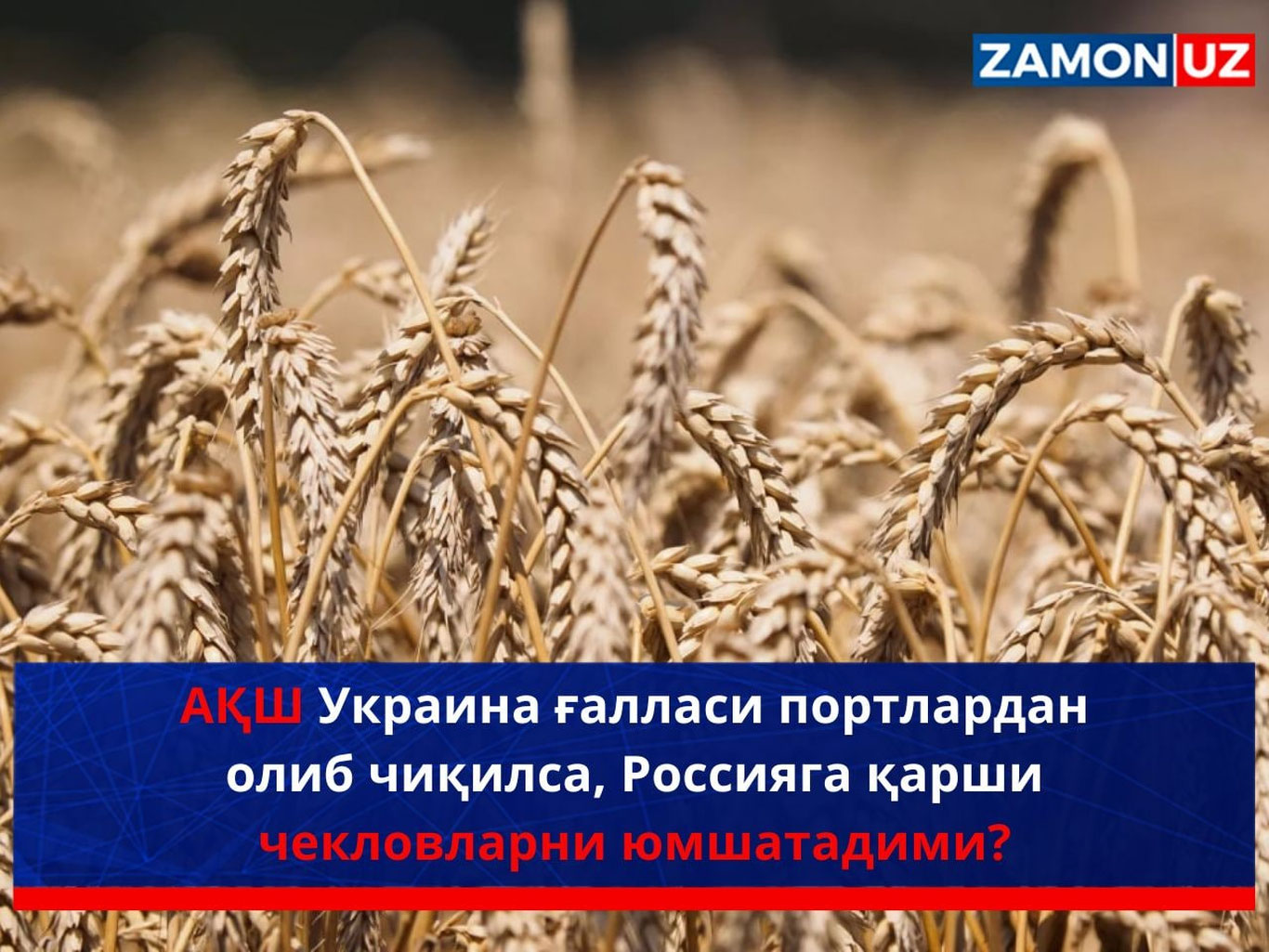 АҚШ Украина ғалласи портлардан олиб чиқилса, Россияга қарши чекловларни юмшатадими?