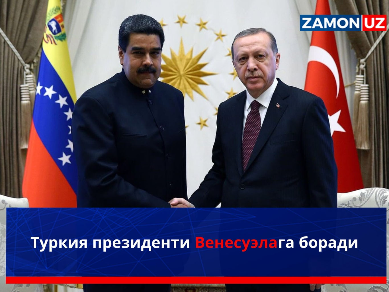 Turkiya prezidenti Venesuelaga boradi