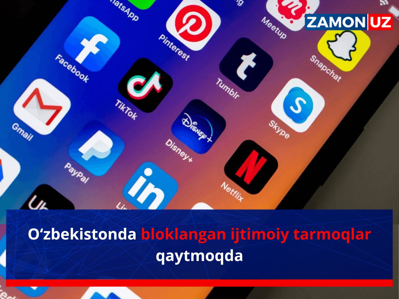 Ўзбекистонда блокланган ижтимоий тармоқлар қайтмоқда